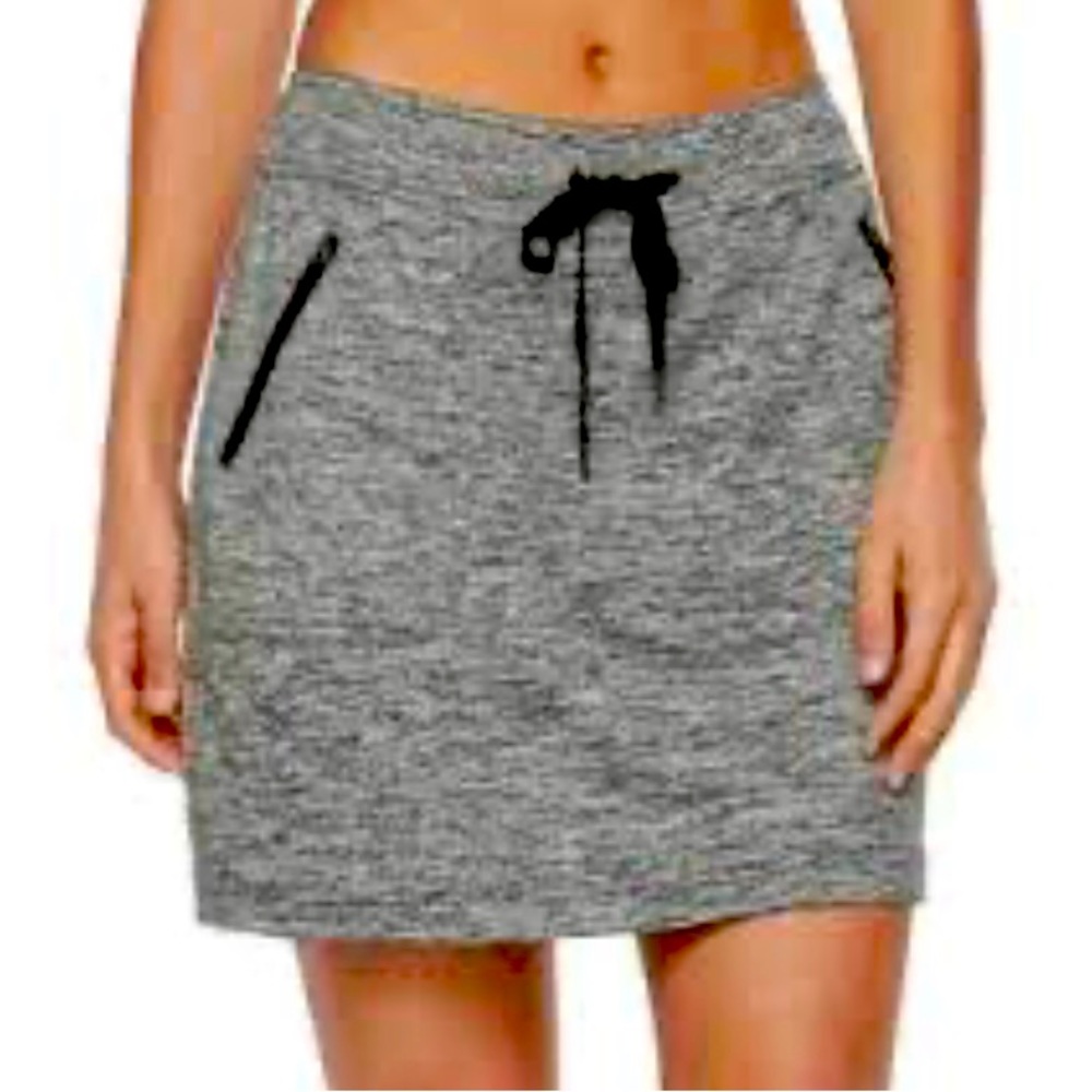 TEK GEAR Gray/black  Drawstring Skort/Skirt/shorts sz SM